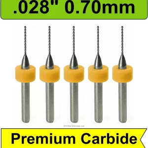 .70mm .028″ #70 Carbide Drill Bits