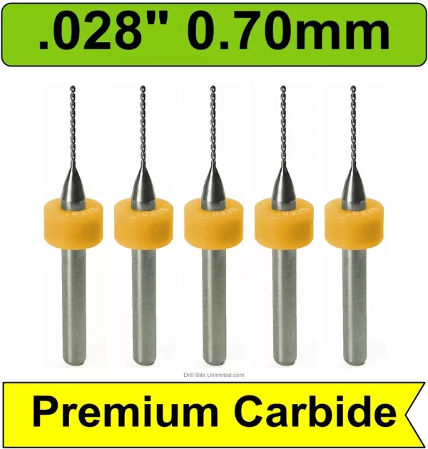 .70mm .028″ #70 Carbide Drill Bits